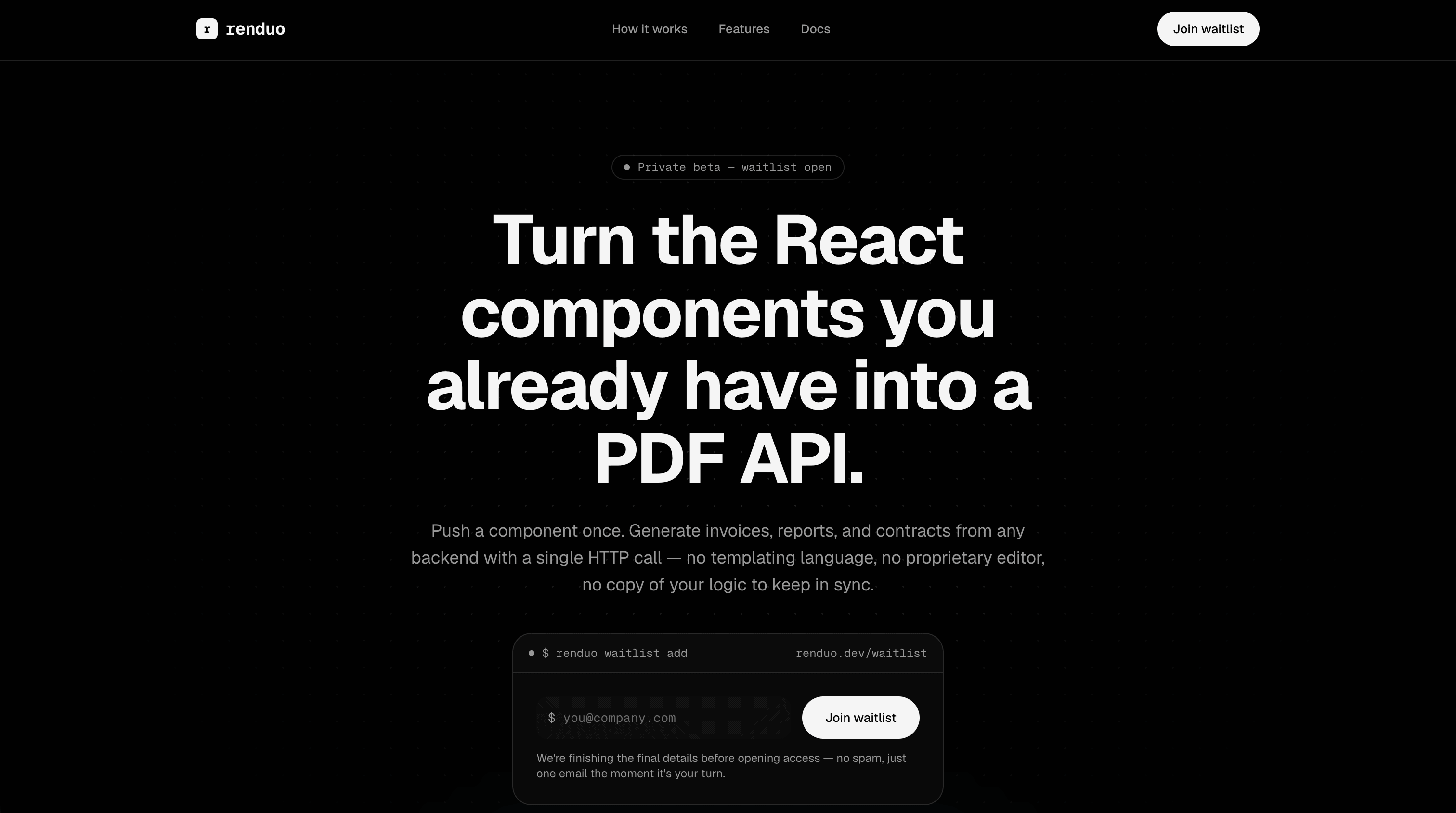 Renduo — project screenshot